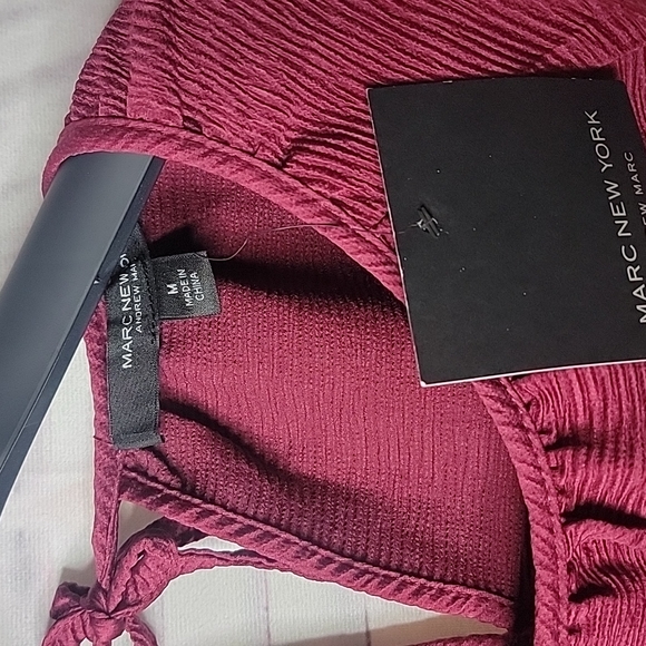 Marc New York red plum blouse - Picture 3 of 9